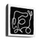 Black Scribble Lines 1 Square 24x24 Canvas - Corporate Office Art